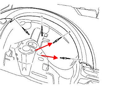 the scheme of fastening to front bumper Jeep Cherokee KK Liberty (2008-2013)